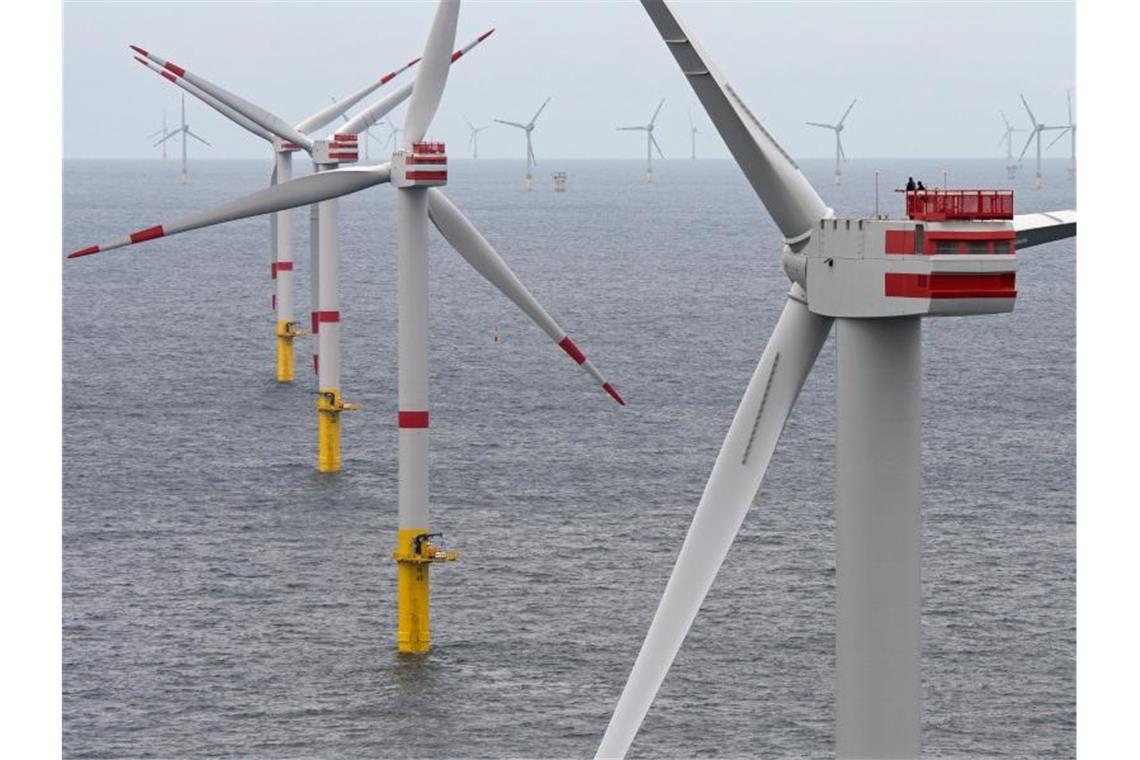 Ein Offshore-Windpark in der Nordsee. Foto: Ingo Wagner/dpa/Archivbild