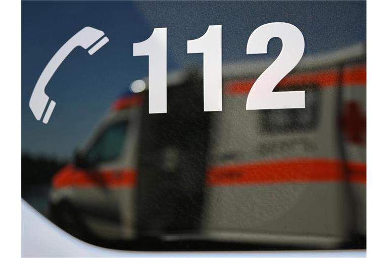 Ein Rettungswagen spiegelt sich während einer Übung in einem Fenster eines anderen Rettungswagen mit der Aufschrift "112". Foto: Patrick Seeger/dpa/Archivbild