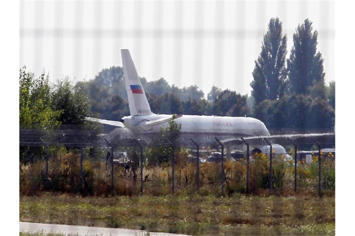 Ein russisches Flugzeug auf dem Internationalen Flughafen von Kiew. Foto: Serg Glovny/ZUMA Wire