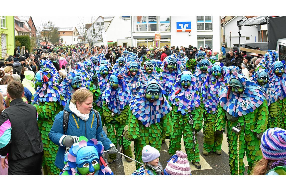 Ein schöner Anblick in Grün- Blau- und Rosatönen. 