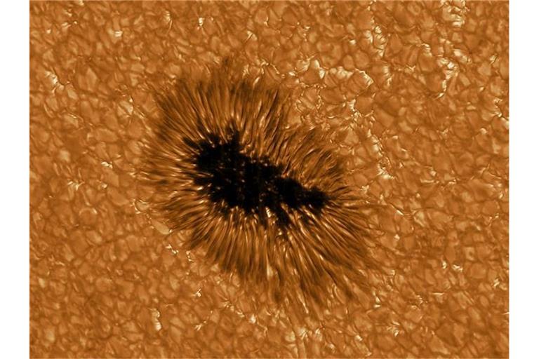 Ein Sonnenfleck beobachtet durch das Sonnenteleskop Gregor. Foto: Leibniz-Institut für Sonnenphysik/dpa