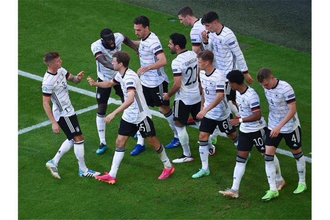 Ein starkes DFB-Team besiegte Portugal mit 4:2. Foto: Federico Gambarini/dpa