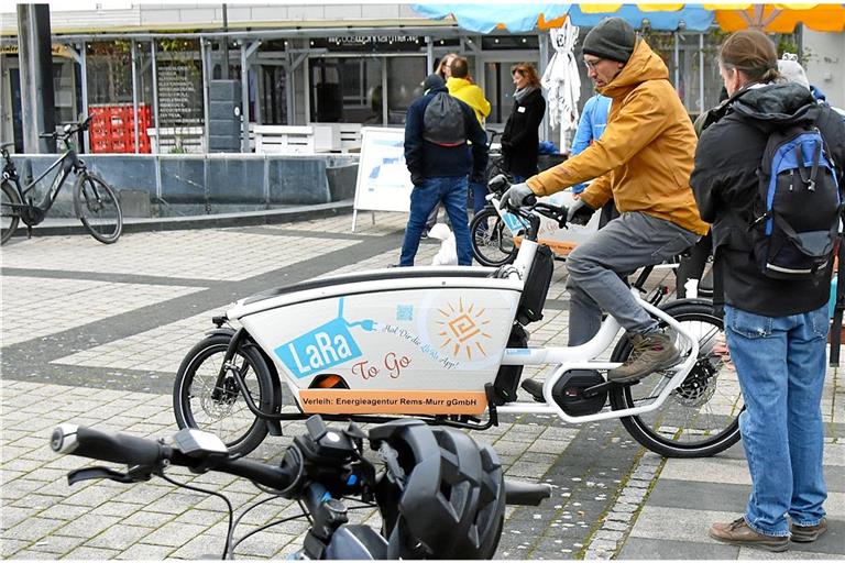 Ein Thema des Workshops soll auch die Mobilität sein. Auf dem Foto ist ein Lastenradtest im Biegel zu sehen. (Archivbild: Tobias Sellmaier)