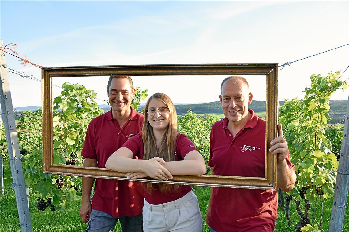 Ein tolles Rahmenprogramm in den Aspacher Weinbergen mit Andreas Schick, Carolin...