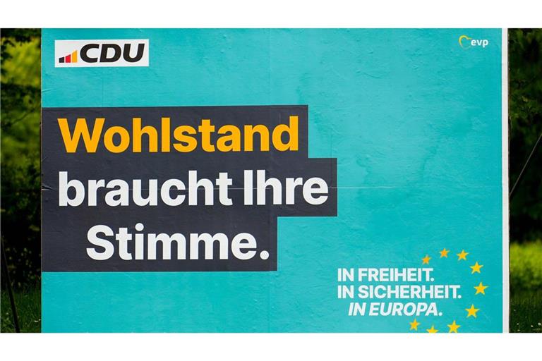 Ein Wahlplakat der CDU. Mit einem Post in sozialen Netzwerken sorgte die CDU jüngst für Unmut (Symbolfoto).