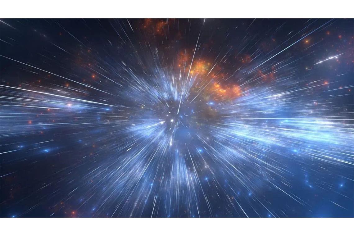 Ein Warp-Antrieb müsste die vierdimensionale Raumzeit um ein Raumschiff herum derart verändern, dass der Abstand zwischen Start- und Zielpunkt verringert wird.