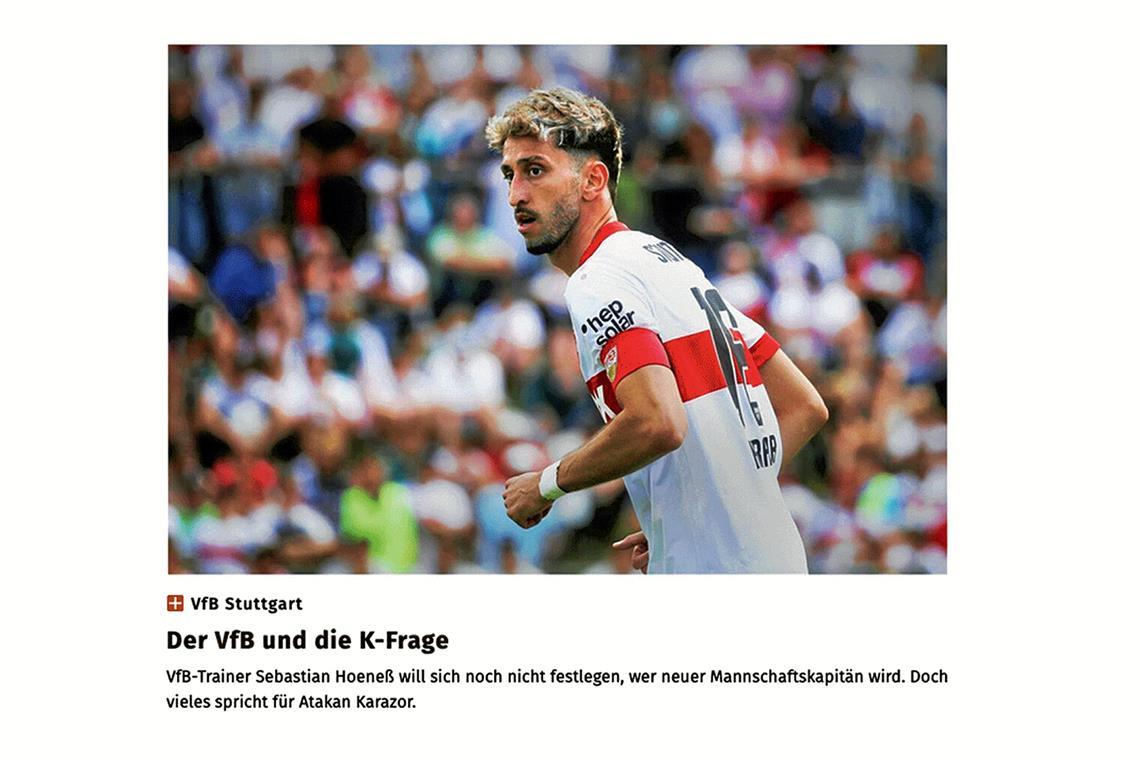 Unsere Website erscheint in neuem Gewand Eine besondere Berichterstattung rund um den VfB Stuttgart geht am 24. Juli online.