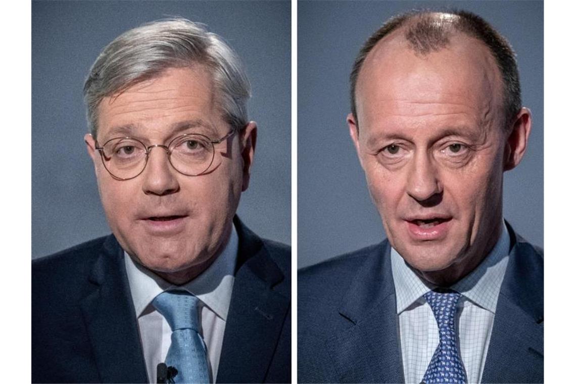 Merz, Röttgen, Braun - Namhafte Kandidaten für CDU-Vorsitz Eine Bildkombo zeigt Norbert Röttgen (l-r) Friedrich Merz und Helge Braun. (Archivbild). Foto: Kappeler/Pedersen/dpa