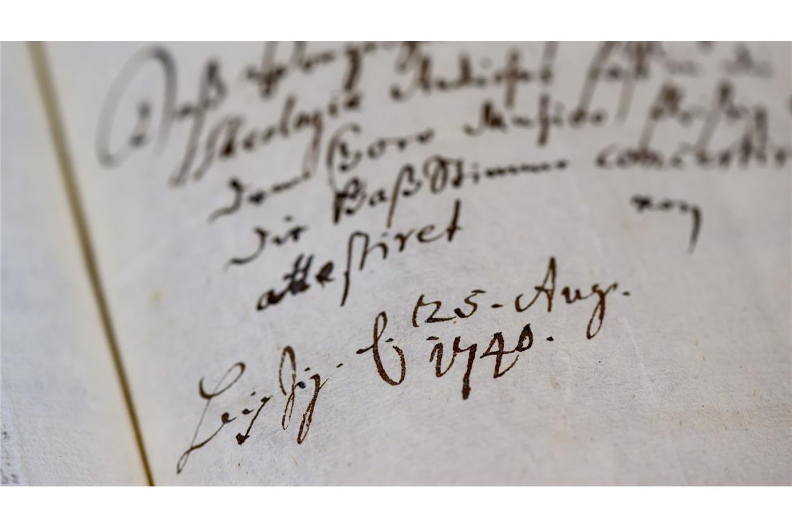 Eine der bislang unbekannten Handschriften aus dem Umfeld Johann Sebastian Bachs, entdeckt im Stadtarchiv Leipzig.