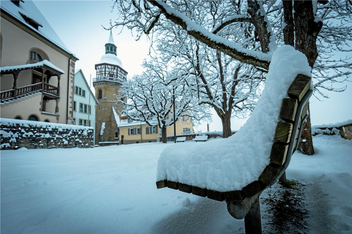 Eine dicke Schneeschicht hat die Stadt Backnang Ende Januar fest im Griff. Foto: Alexander Becher