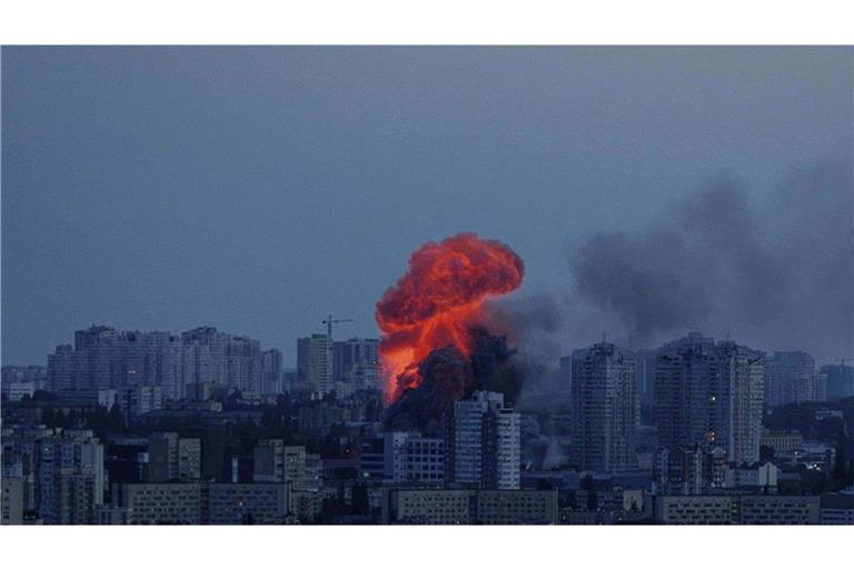 Eine heftige Explosion in der ukrainischen Hauptstadt Kiew