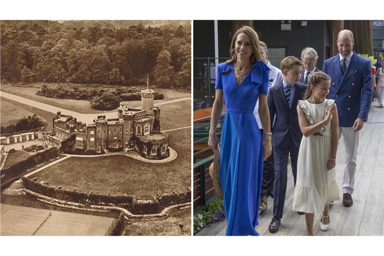 Eine historische Aufnahme von Fort Belvedere im weitläufigen Park von Windsor Castle (links) – ziehen bald die Wales’ ein?