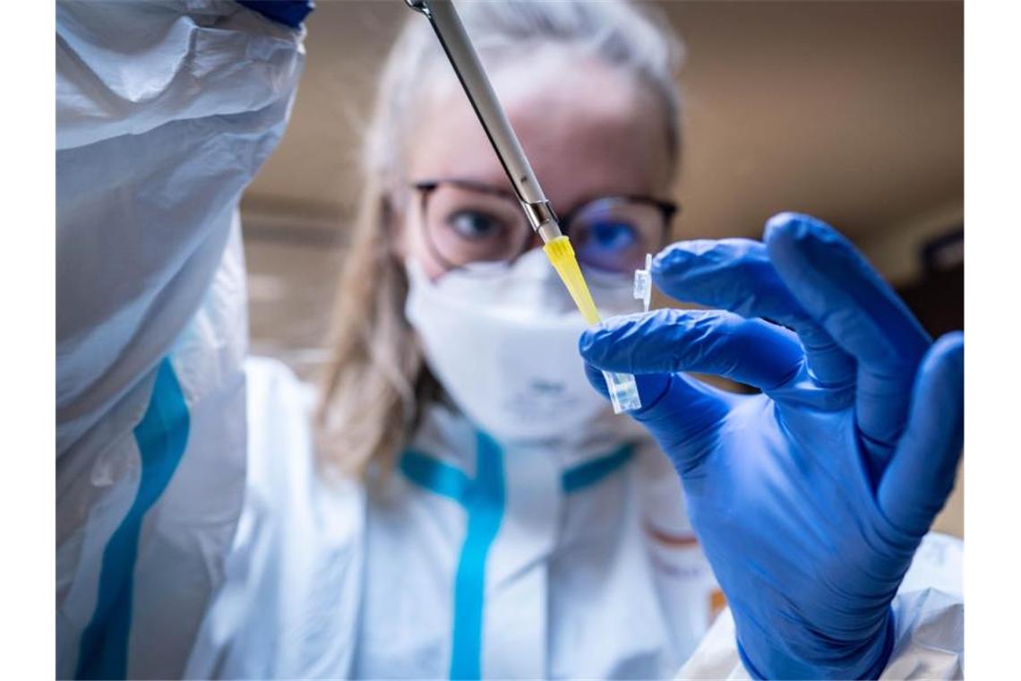 Jede fünfte Firma bietet Mitarbeitern Corona-Tests an Eine Koordinierungshelferin bereitet die Auswertung eines Corona-Schnelltests vor. Foto: Frank Rumpenhorst/dpa/Symbolfoto