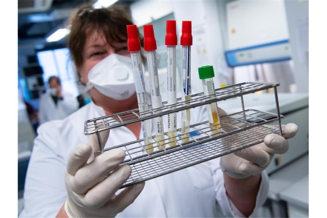 Eine Laborantin führt Untersuchungen zum Coronavirus durch. Foto: Sven Hoppe/dpa/Symbolbild