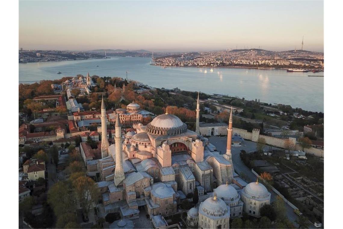 Eine Luftaufnahme der Hagia Sophia in Istanbul. Foto: -/AP/dpa