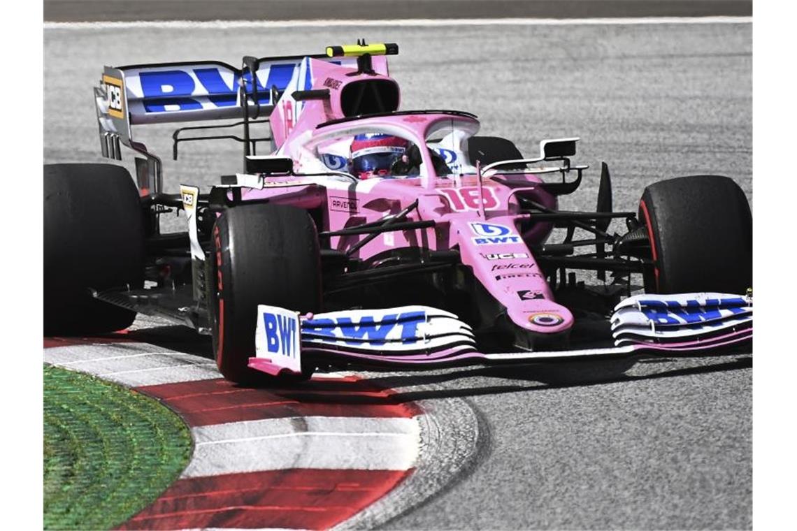 Eine Option für Sebastian Vettel: Racing Point, das Team mit den Rennwagen in pink?. Foto: Joe Klamar/Pool AFP/AP/dpa