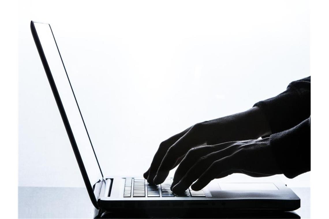 Eine Person tippt auf der Tastatur eines Laptops. Foto: Silas Stein/dpa/Archivbild