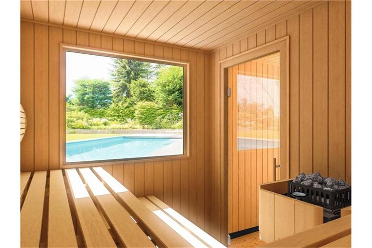 Eine Sauna ist zu sehen. Foto: KLAFS GmbH/dpa/Archivbild