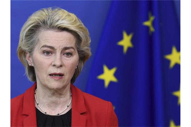 Eine scharfe Rüge hat die Europäische Bürgerbeauftragte gegen die EU-Kommission von Ursula von der Leyen ausgesprochen. Foto: John Thys/Pool AFP/AP/dpa