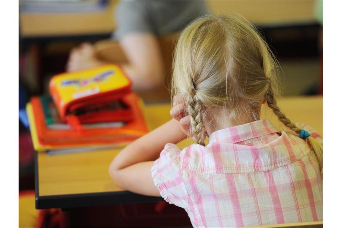 Tausende Schüler mit Schulweg über Grenze Eine Schülerin sitzt im Unterricht. Foto: Jens Kalaene/Archivbild