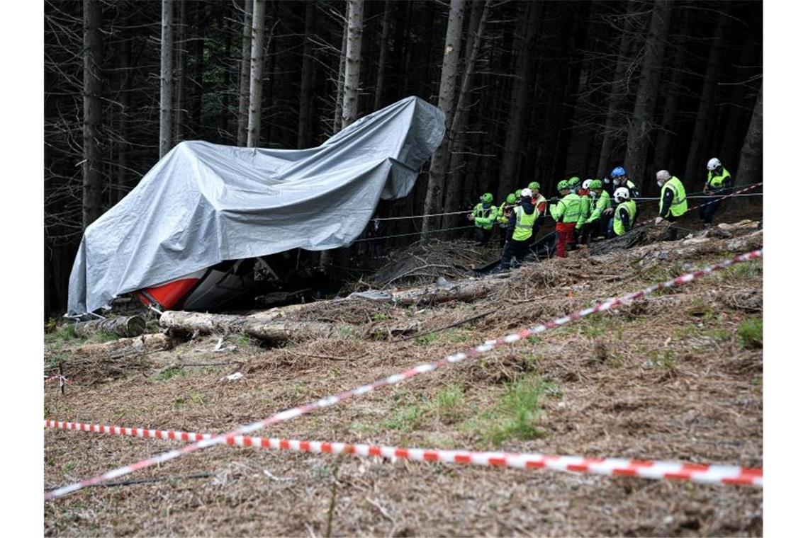 Gondelunglück in Italien: Junge aus Klinik entlassen Eine Seilbahngondel ist vor wenigen Wochen am Monte Mottarone in Italien abgestürzt. Foto: Piero Cruciatti/LaPresse via ZUMA Press/dpa