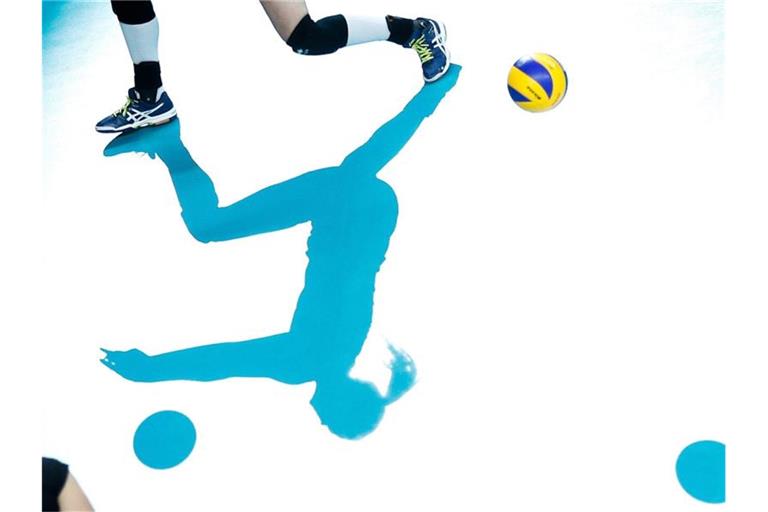 Eine Volleyballerin in Aktion. Foto: Laurent Dubrule/epa/dpa/Symbolbild