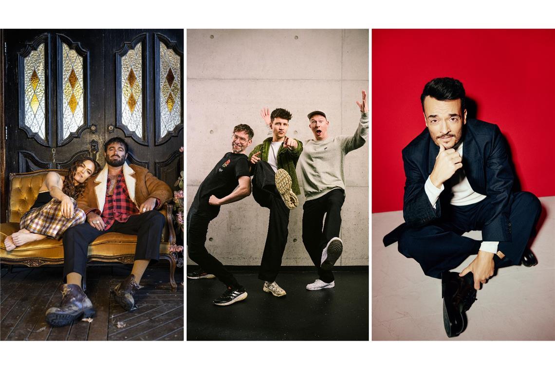 Einige Highlights im Programm auf der Freilichtbühne Killesberg: Angus & Julia Stone, Deine Freunde, Giovanni Zarrella (von links)