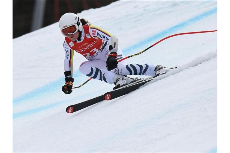 Einzige DSV-Starterin beim Super-G der Frauen bei der WM in Cortina d'Ampezzo: Kira Weidle. Foto: Angelika Warmuth/dpa