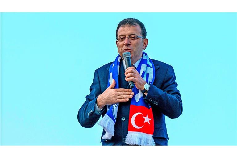 Ekrem Imamoglu bei einem Wahlkampfauftritt im Februar