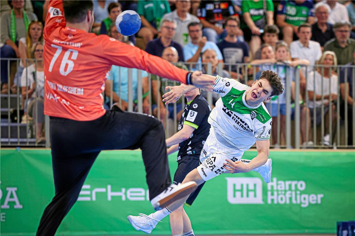 Elias Newel // Handball, Aufstiegsrunde Männer HC Oppenweiler/Backnang vs HC Ein...