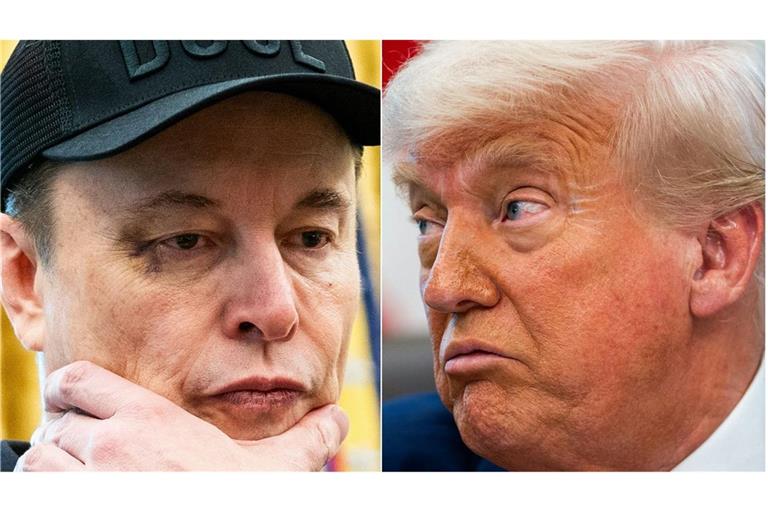 Elon Musk hat starke Kritik an Trumps Haushaltsplänen geübt. (Archivbilder)