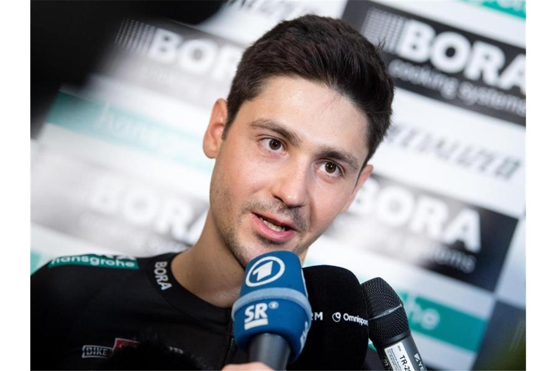 Emanuel Buchmann will auf das Podium der Tour de France. Foto: Matthias Balk/dpa