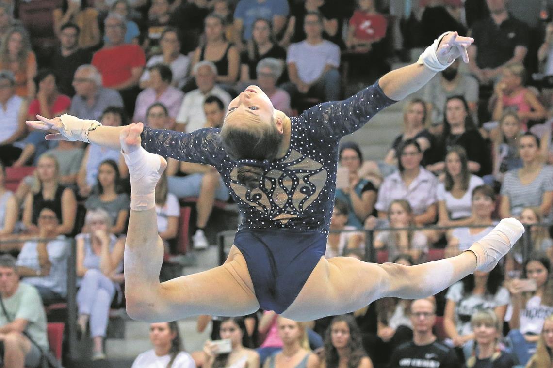 Emelie Petz hat auch beim zweiten Qualifikationswettkampf mit starken Leistungen überzeugt. Foto: Baumann