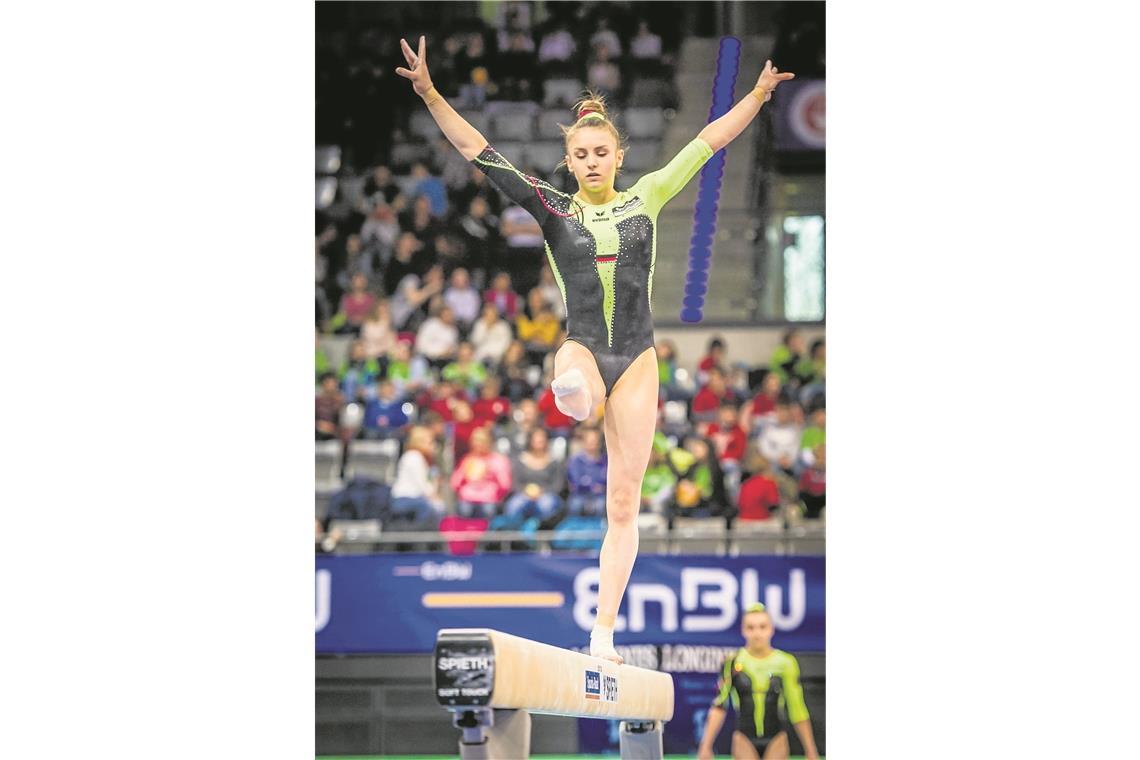 Emelie Petz bei der Turn-EM
im Pech Emelie Petz hat bei der EM in Stettin weitere Erfahrungen gesammelt.Foto: Imgao