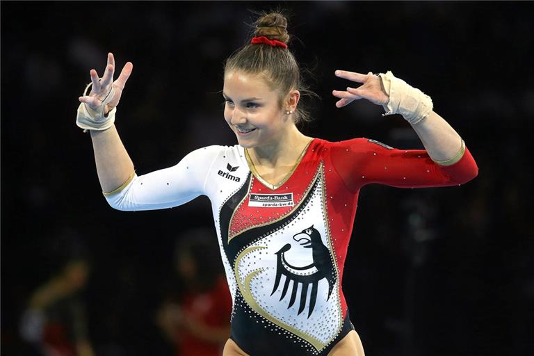 Emelie Petz macht im Dress der deutschen Nationalriege eine gute Figur. Foto: Baumann