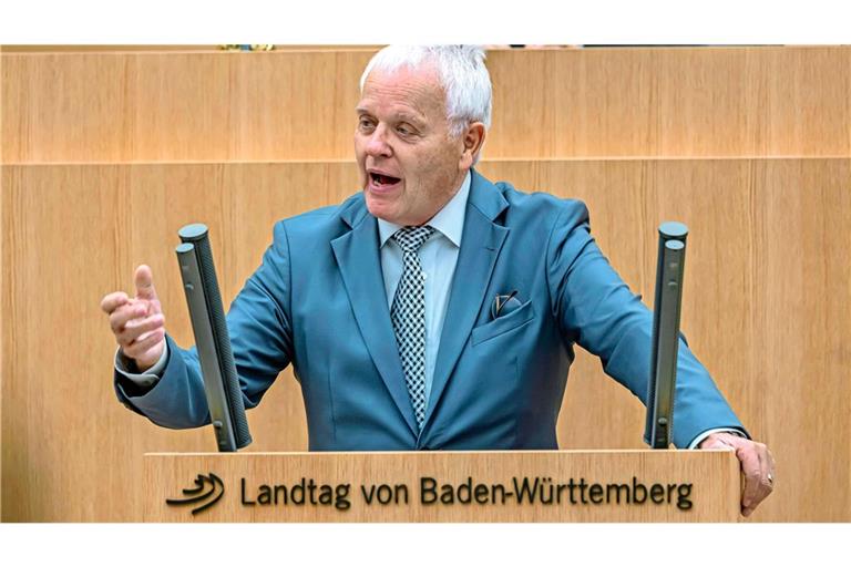 Emil Sänze AfD, MdL. 106. Plenarsitzung des Landtags von Baden-Württemberg. (Archivbild)