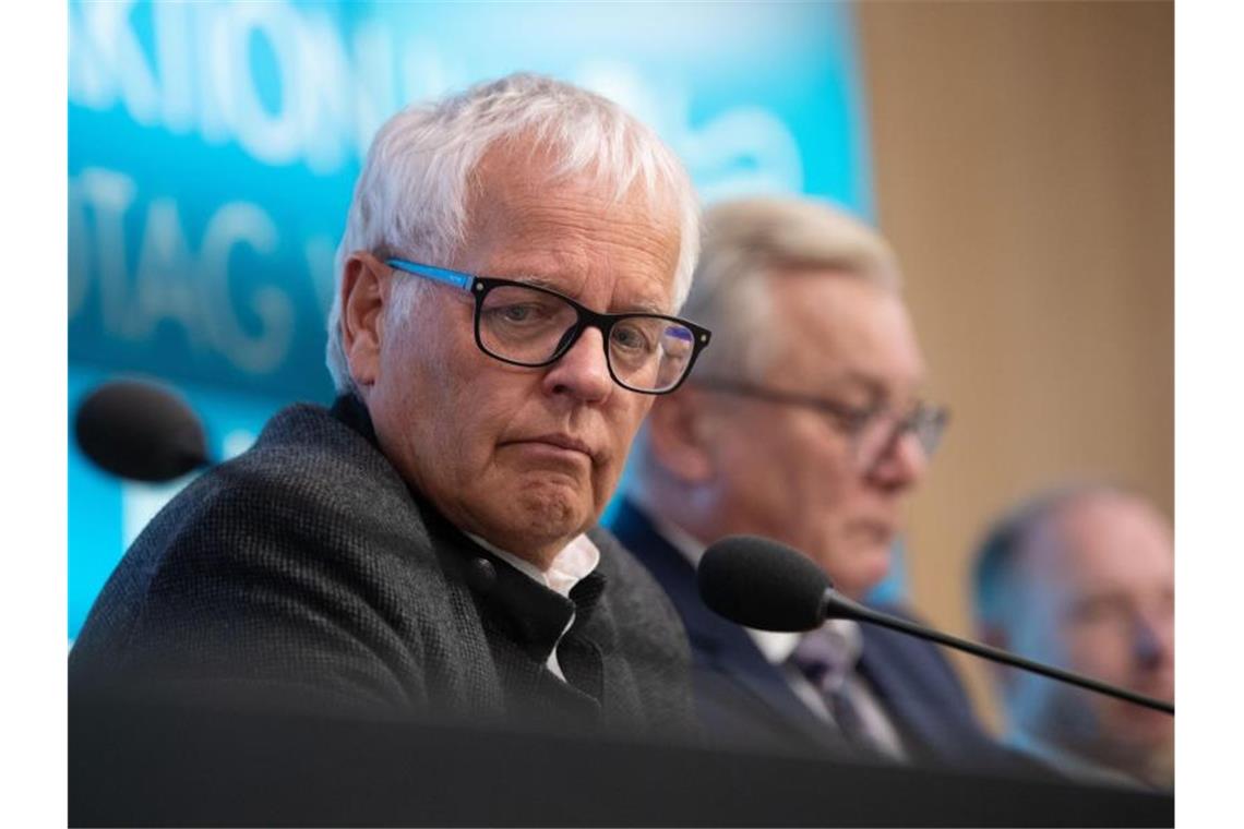 Emil Sänze und Bernd Gögel (l-r). Foto: Marijan Murat/dpa/Archivbild