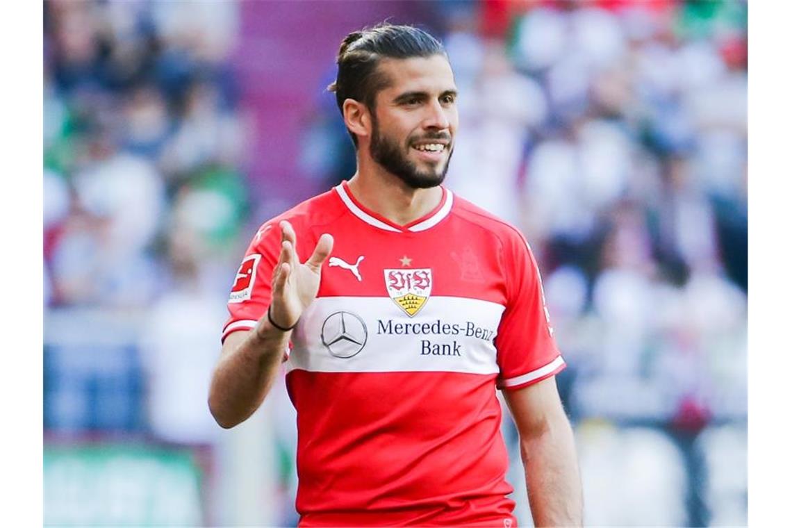 Kempf und Insua zurück im Mannschaftstraining des VfB Emiliano Insua vom VfB Stuttgart. Foto: Tom Weller/Archivbild