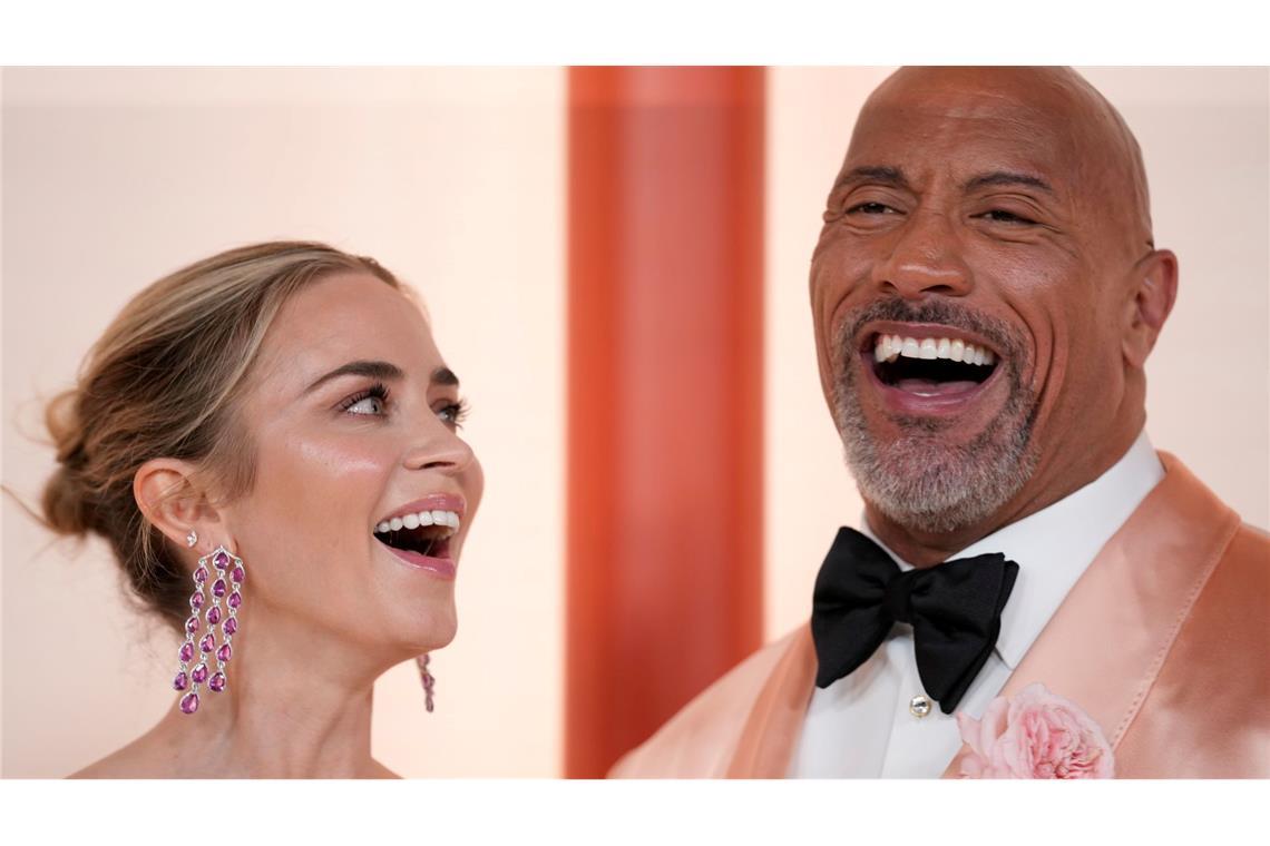 Über diese Stars spricht Venedig beim Filmfestival Emily Blunt und Dwayne Johnson spielen die Hauptrollen in "The Smashing Machine" (Archivbild).