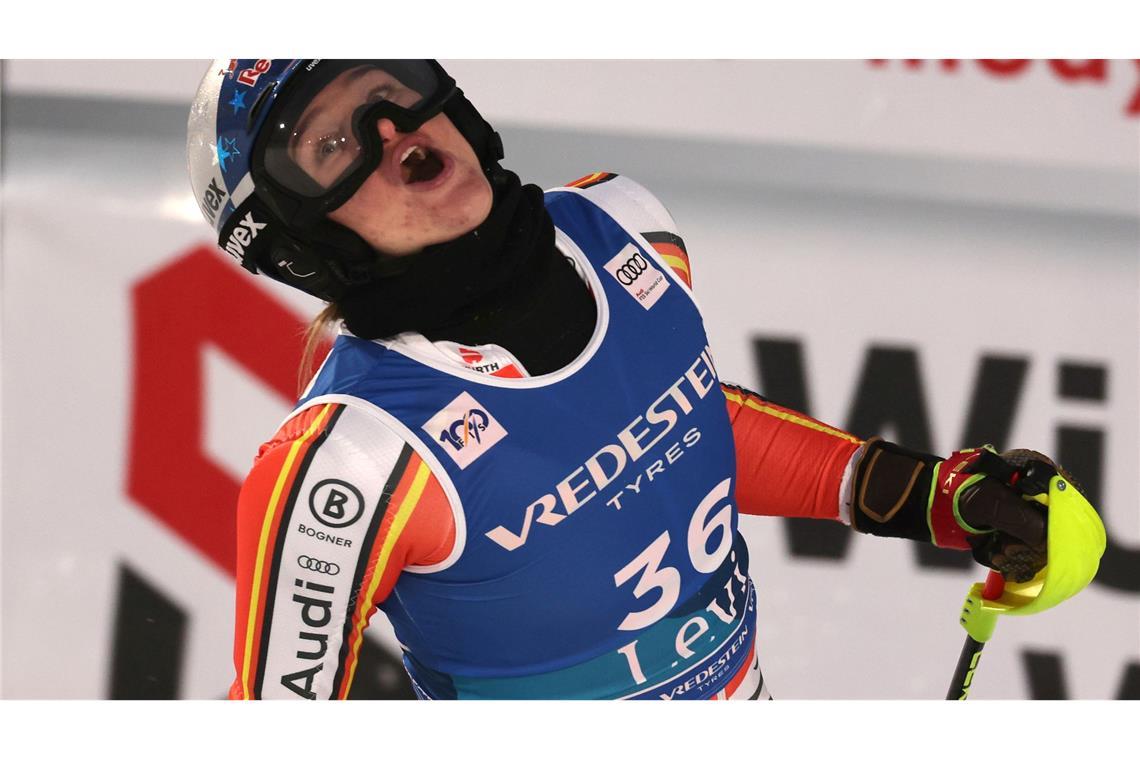 Slalom-Ass Straßer zum Start geschlagen - "Winter ist lang" Emma Aicher war mit ihrem Top-Ten-Ergebnis sehr zufrieden.