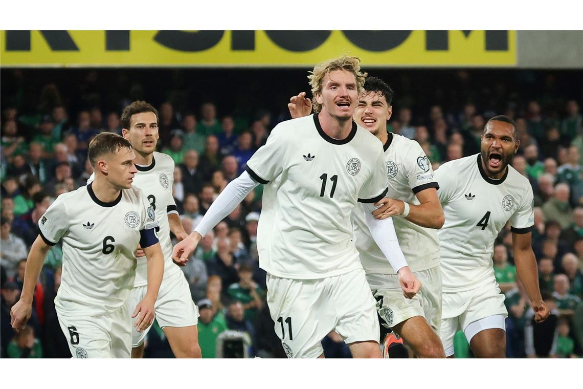 Ein Arbeitssieg mit deutschen Tugenden als Wachstumsschub Endlich Torschütze und Matchwinner: Nick Woltemade.