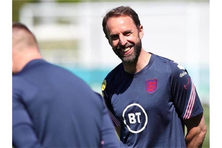 Englands Trainer Gareth Southgate trifft mit seinem Team im ersten Topspiel der EM auf Kroatien. Foto: Nick Potts/PA Wire/dpa