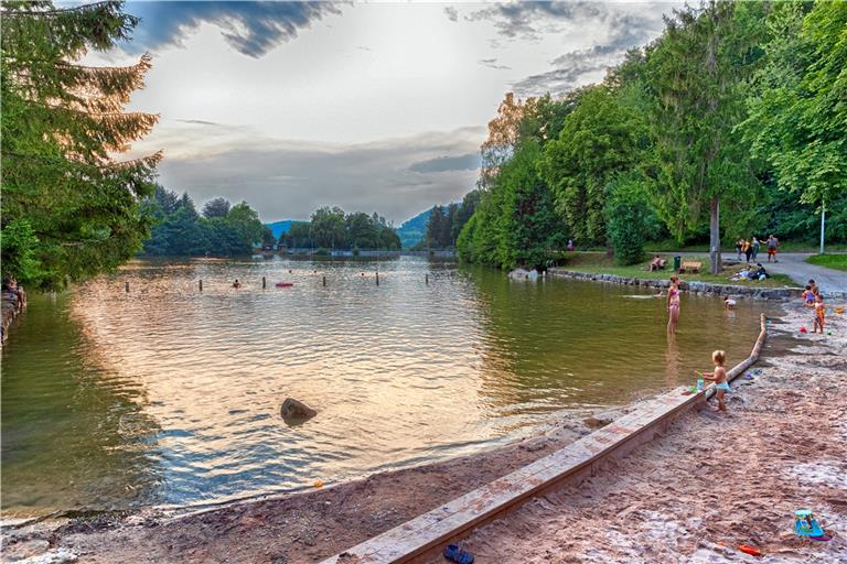 Entspannte Abendstimmung am Fornsbacher Waldsee. Foto: J. Fiedler
