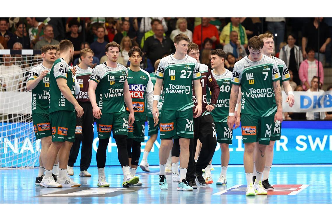 Enttäuschte Frisch-Auf-Spieler.