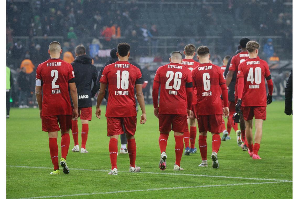 Enttäuschte Stuttgarter in Mönchengladbach: Der VfB ist nicht gut aus den Startlöchern gekommen.
