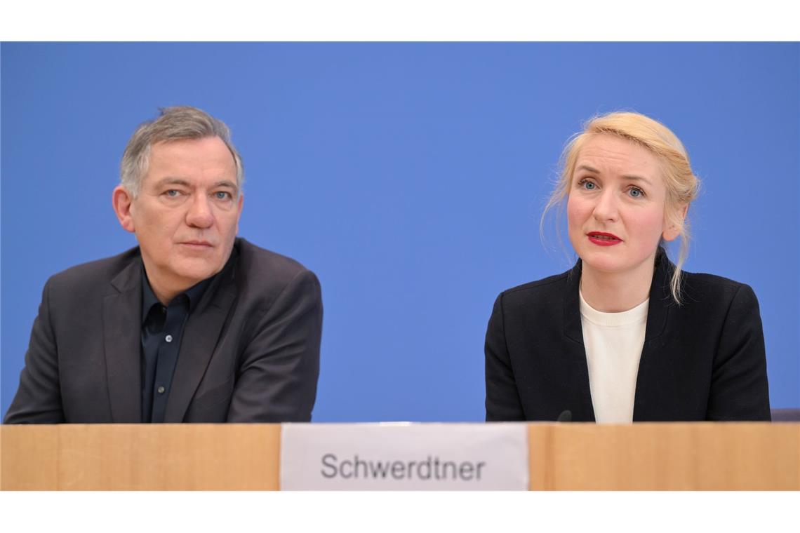 Er geht, sie freut sich über Pantisanos Bewerbung: die Linke-Vorsitzenden van Aken und Schwerdtner.