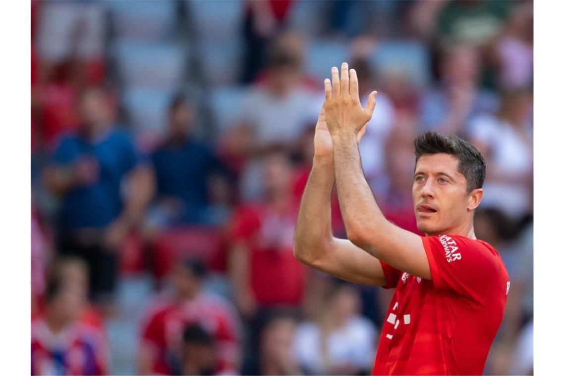 Er trifft und trifft und trifft: Bayern Münchens Torjäger Robert Lewandowski. Foto: Sven Hoppe