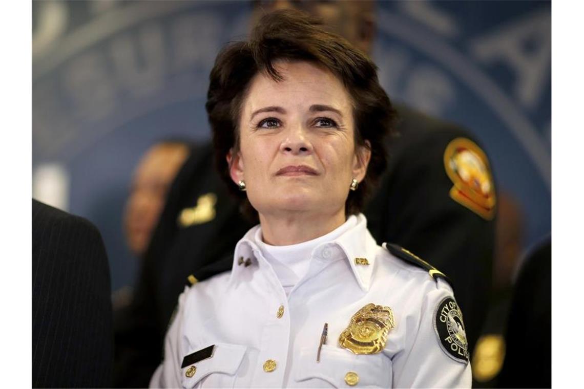 Empörung über Polizei in Atlanta Erika Shields, Polizeichefin von Atlanta, ist nach dem Tod eines Schwarzen bei einem Polizeieinsatz in der Stadt zurückgetreten. Foto: David Goldman/AP/dpa