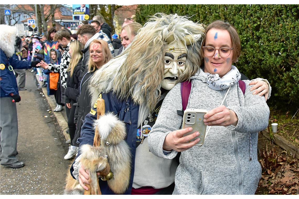 Erinnerungs-Selfie. Faschingsumzug in Althütte. SK