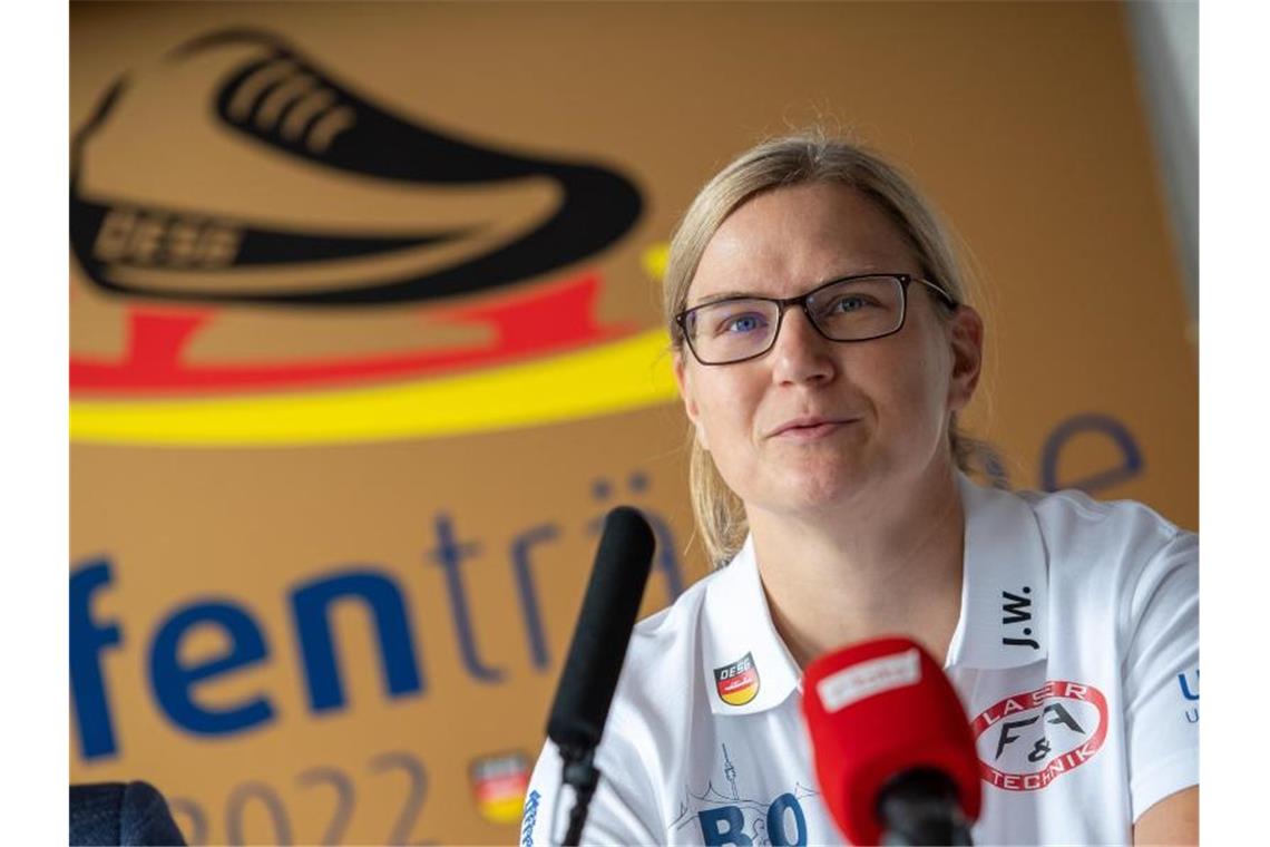 Jenny Wolf nicht mehr Bundestrainerin der Eisschnellläufer Erklärte überraschend ihren Rücktritt als Eisschnelllauf-Bundestrainerin: Jenny Wolf. Foto: Christophe Gateau/dpa